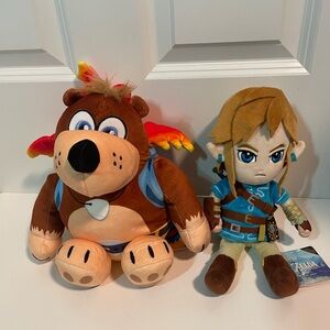Banjo-Kazooie and Link Plush Toys - Multicolor